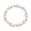 Glass Beads Stretch Bracelets BJEW-JB11414-01-2