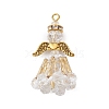 Handmade Glass Seed Beaded Angel Pendants PALLOY-MZ00499-02-1