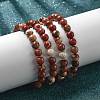 Natural Red Jasper Bead Stretch Bracelets X-BJEW-K212-B-012-2