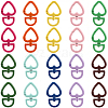 20Pcs 10 Colors Spray Printed Alloy Swivel Clasps FIND-SC0017-41-1