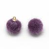 Faux Mink Fur Covered Charms WOVE-S084-36F-1