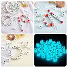 20Pcs Luminous Cube Letter Silicone Beads 12x12x12mm Square Dice Alphabet Beads with 2mm Hole Spacer Loose Letter Beads for Bracelet Necklace Jewelry Making JX437X-7