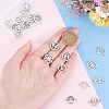 CHGCRAFT 32Pcs 4 Styles 304 Stainless Steel Connector Charms STAS-CA0001-54-3