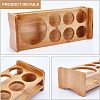 7-Hole Bamboo Glass Holder Display Racks ODIS-WH0025-75-5