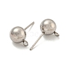 Non-Tarnish 304 Stainless Steel Stud Earring Findings STAS-O004-10F-P-2