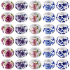 60Pcs Handmade Porcelain European Beads PORC-SC0001-25A-7
