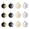 DICOSMETIC 8Pcs 4 Style Rack Plating Brass Enamel Pendants ZIRC-DC0001-13-1