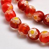 Round Millefiori Glass Beads Strands LK-P002-11-3