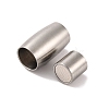 Tarnish Resistant Matte 304 Stainless Steel Magnetic Clasps with Glue-in Ends STAS-K007-18-4