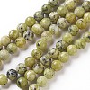 Natural Yellow Turquoise(Jasper) Beads Strands X-G-Q462-8mm-22-1