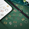 AHADERMAKER 480Pcs 24 Styles Alloy Underwear Strap Adjustment Buckles FIND-GA0003-35-4