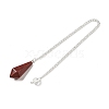 Natural Red Jasper Cone Pointed Dowsing Pendulums G-A249-02S-12-3