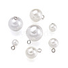 Mega Pet 70Pcs 7 Style Resin & Plastic Imitation Pearl Pendants/Shank Buttons BUTT-MP0001-01-8