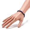 Natural Lapis Lazuli Nuggets Beads Stretch Bracelet BJEW-JB07144-03-3