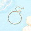 6Pcs 6 Styles Ocean Theme 304 Stainless Steel Chain Bracelet Sets with Charms for Women BJEW-JB12448-4