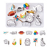 Crafans 12Pcs 12 Style Rugby & Bottle & Piano & Violin & Pencil Enamel Pins JEWB-CF0001-02-10