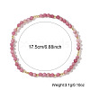 Natural Rhodonite Round Beads Stretch Bead Bracelets for Women CQ7665-1-4