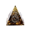 Chakra Theme Orgonite Pyramid Resin Energy Generators DJEW-PW0012-021D-1