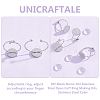 Unicraftale DIY Blank Dome 304 Stainless Steel Open Cuff Ring Making Kits DIY-UN0055-80-5