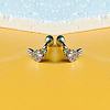 Angel Wing Heart 316L Surgical Stainless Steel Pave Cubic Zirconia Tongue Rings FS-WG901EE-02-1