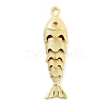 Fish Rack Plating Brass Micro Pave Cubic Zirconia Pendants KK-Z071-72B-01G-1