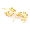 Rack Plating Brass Stud Earrings EJEW-A028-39G-2