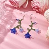 Imitation Austrian Crystal Glass Flower Dangle Earrings EJEW-TA00578-2