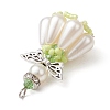 Pearlized Glass Pearl Beads  Pendants PALLOY-MZ00487-5