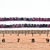 Natural Red Corundum/Ruby and Sapphire Beads Strands G-T141-70-5