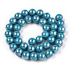 Electroplate Opaque Glass Beads Strands GLAA-T032-P8mm-AB13-2