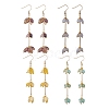 Natural Mixed Gemstone Chips Dangle Earrings EJEW-JE05274-1