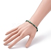 Natural Malachite Beaded Bracelets BJEW-JB06469-3