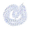 Baking Paint Electroplate Transparent Glass Beads Strands EGLA-N017-06-B04-2