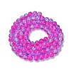 1 Strand Transparent Crackle Glass Round Beads Strands X-CCG-Q002-10mm-09-3