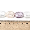 Electroplated Glass Shell Pearl Beads Strands BSHE-B009-F02-01-4