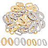 48Pcs 4 Styles Hammered 201 Stainless Steel Linking Rings STAS-GL0001-04-1