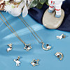 Beebeecraft 8Pcs 4 Style Astronaut Brass Enamel KK-BBC0004-03-5