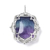 Natural Colorful Fluorite Pendants G-I381-01P-02-1