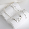 Double Heart Alloy Link Anklets for Women FS-WGD65A5-02-2