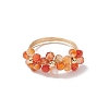 4Pcs Natural Gemstone Rings RJEW-TA00198-3