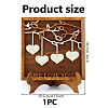 Wooden Family Tree With Heart Tag Sign AJEW-WH0609-088-2