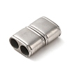 304 Stainless Steel Magnetic Clasps with Glue-in Ends STAS-P325-02P-2