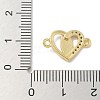 Rack Plating Brass Micro Pave Clear Cubic Zirconia Religion Heart Virgin Mary Connector Charms KK-L224-099G-02-3