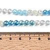 Electroplate Glass Beads Strands EGLA-D300-06-6mm-17-4