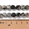 Natural Black Netstone Beads Strands G-P497-01E-73-5