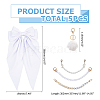 3Pcs 3 Styles Opaque Acrylic Chain & Glass Beaded & ABS Plastic Pearl Charm Purse Decorative Chains HJEW-HS00110-2