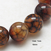 Natural Dragon Veins Agate Beads Strands G-G212-10mm-11-1