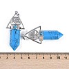 Dyed Synthetic Turquoise Faceted Pointed Bullet Big Pendants G-H076-02P-07-3