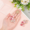 ARRICRAFT 2Pcs Alloy Rhinestone Detachable Shoe Buckle Clips FIND-AR0004-59-3