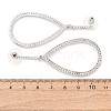 Alloy & Crystal Rhinestone Dangle Stud Earrings EJEW-G467-01P-02-5
